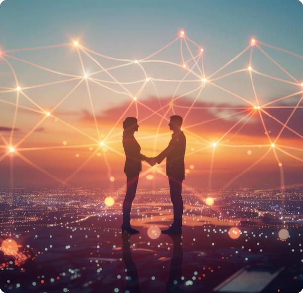 Team collaborating on B2B partnerships for a B2B networking platform